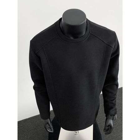 Men's Patchwork Long-sleeved T-shirt Loose Fit Inner Layer Top
